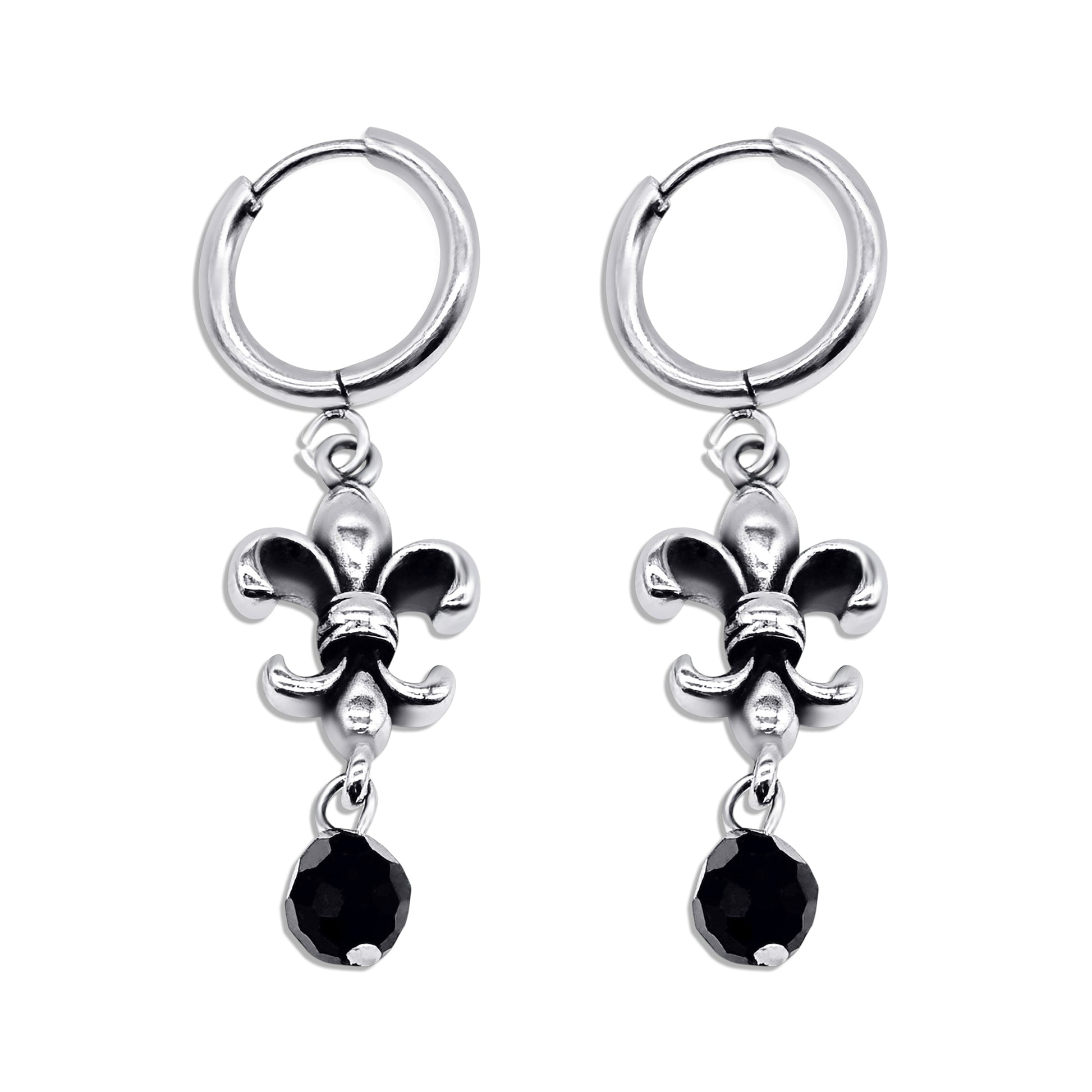 Fleur De Lis Hoop Earrings Mysticum Luna