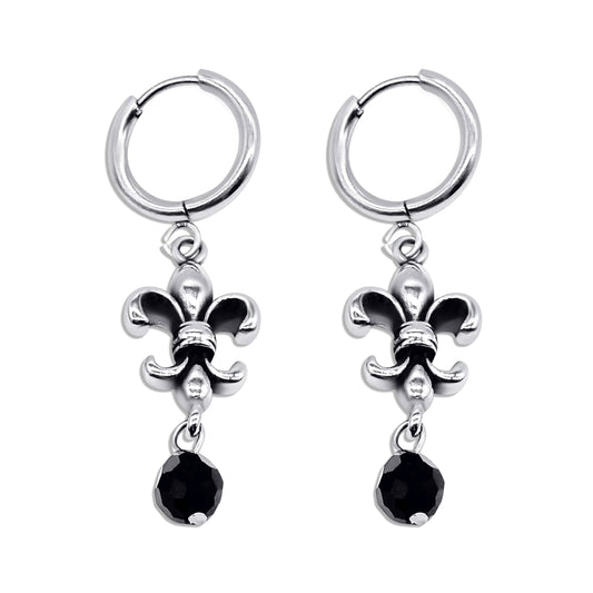 Fleur De Lis Hoop Earrings Mysticum Luna