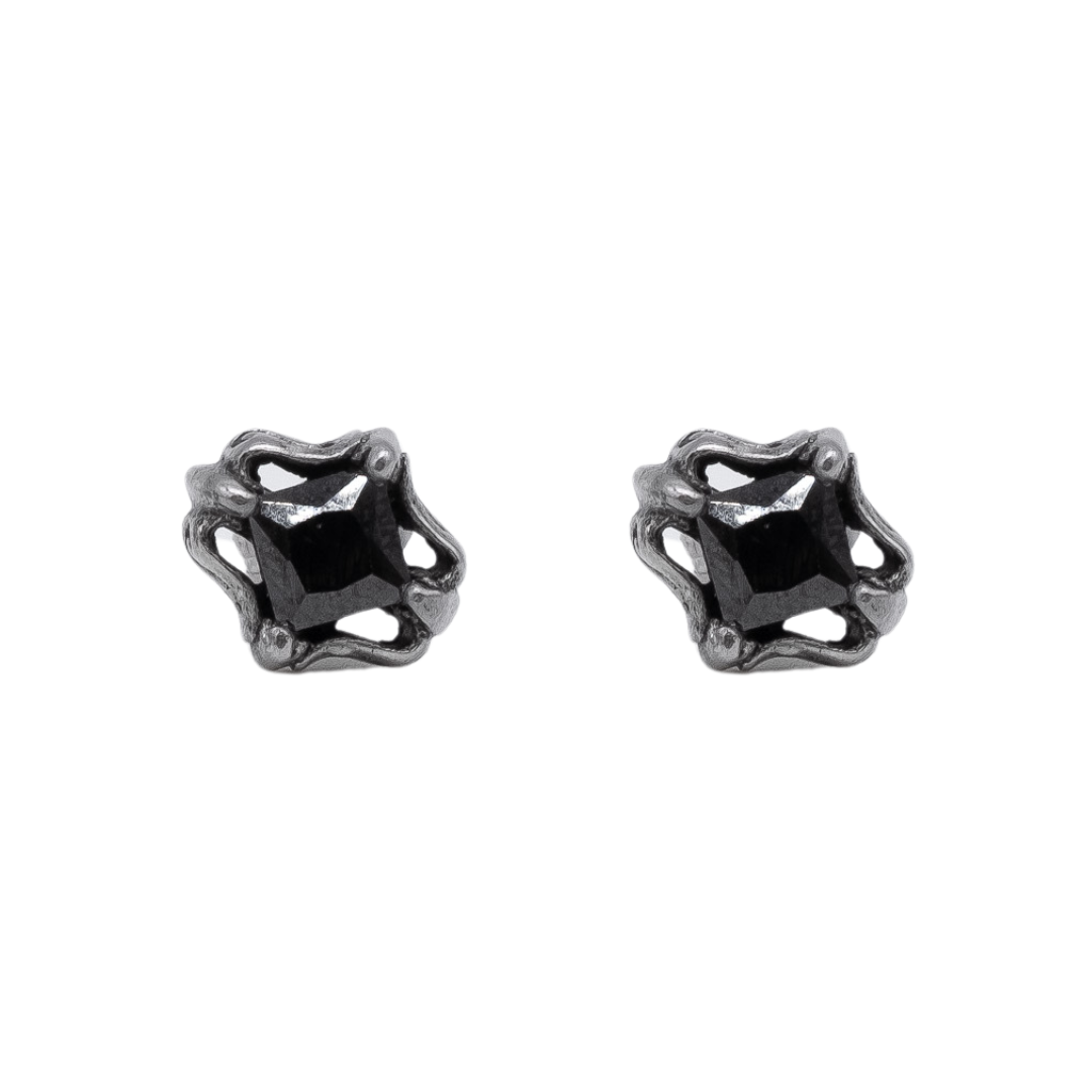 Minerva Black Gem Stud Earrings Mysticum Luna