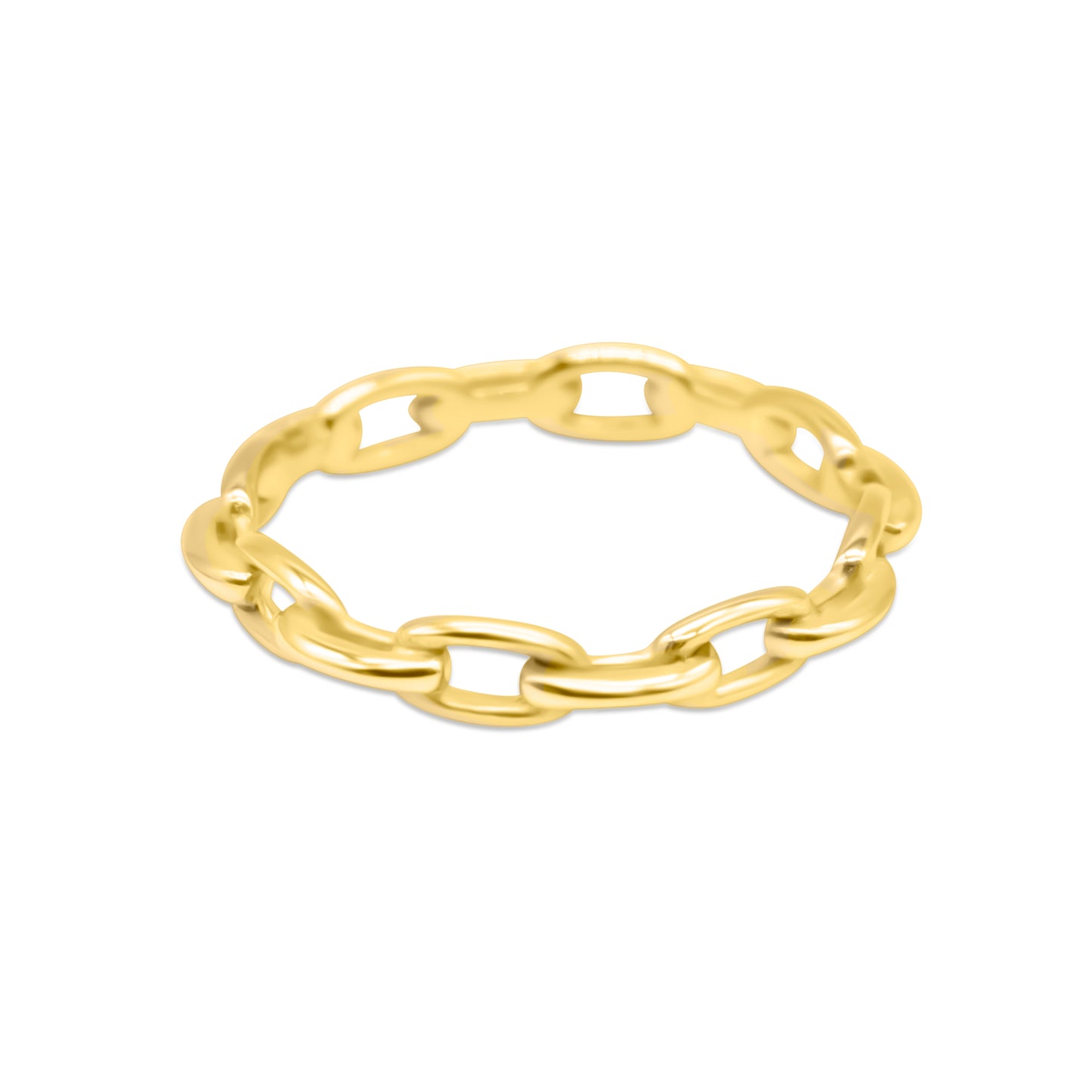 Chained Up Gold Plain Chain Ring Mysticum Luna