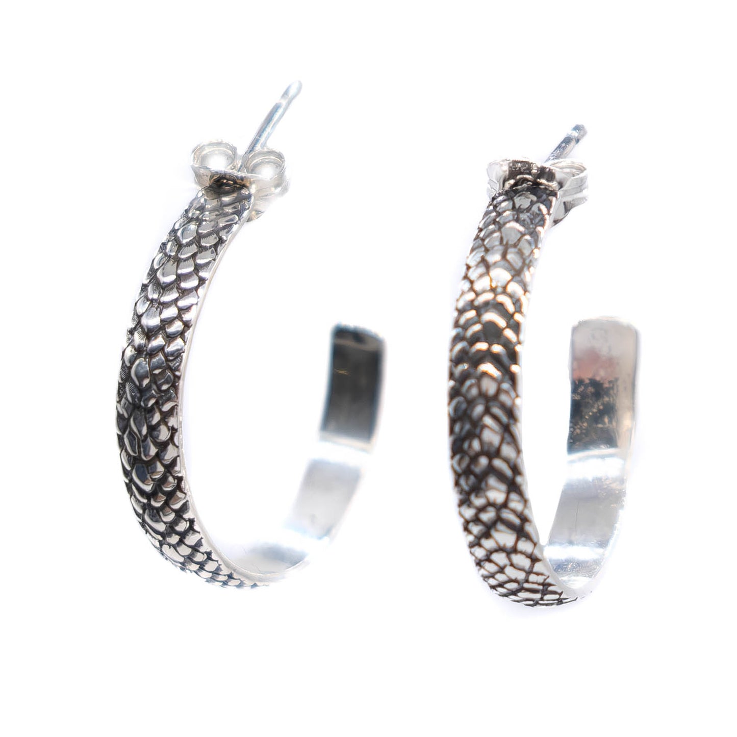 Snake Print Hoop Earrings