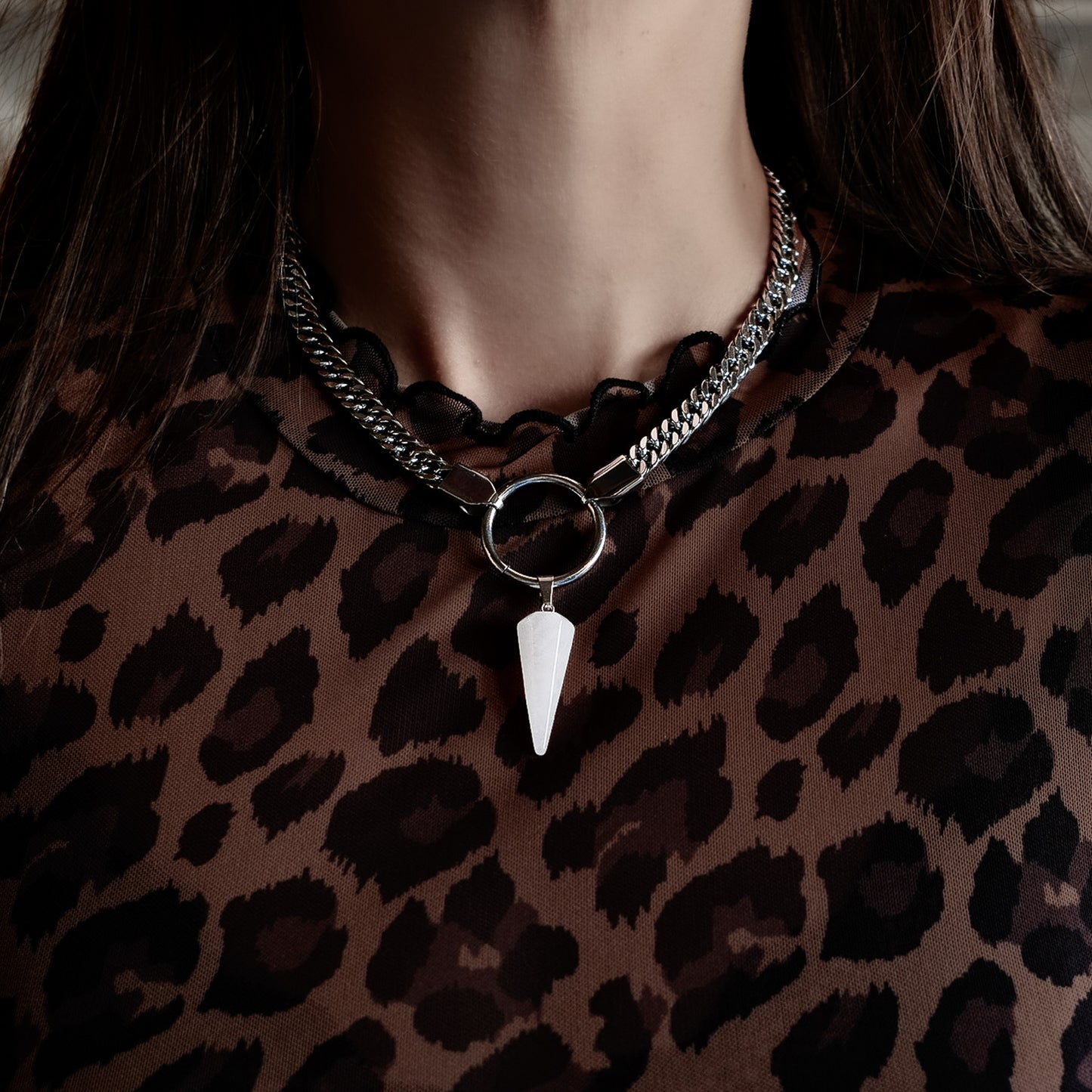 Crucible Crystal O Ring Chunky Necklace