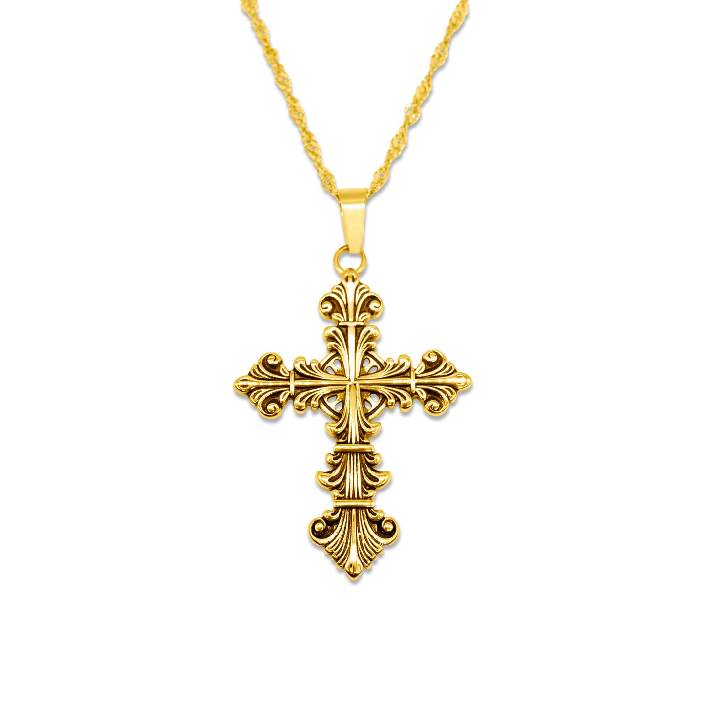 Lament Cross Necklace Gold Mysticum Luna