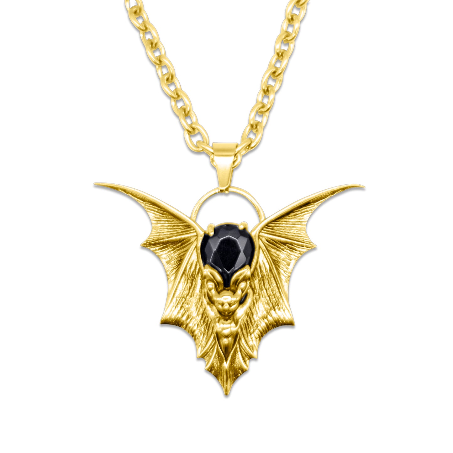 Nightfall Obscura Bat Gold Necklace