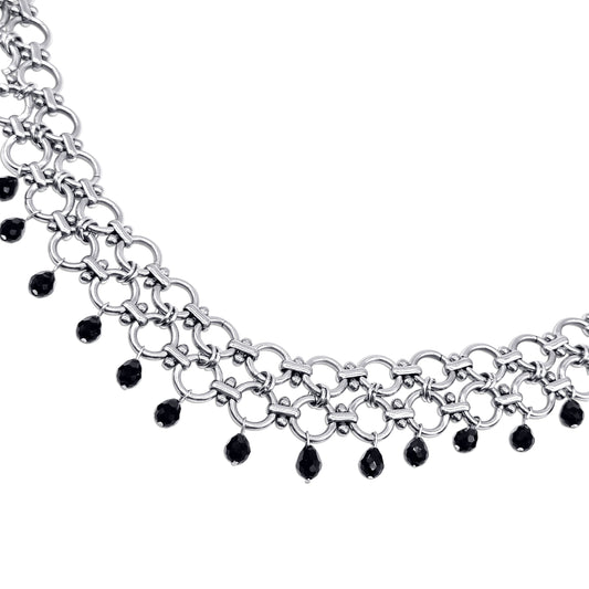 Sanctus O Ring Tear Drop Choker Mysticum Luna Gothic Jewellery