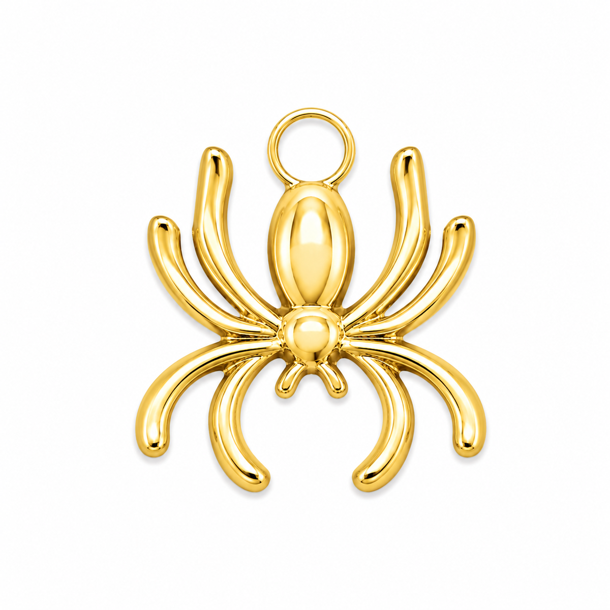 Gold 3D Spider charm