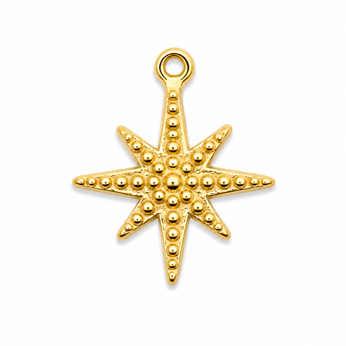Gold Detailed North Star Charm