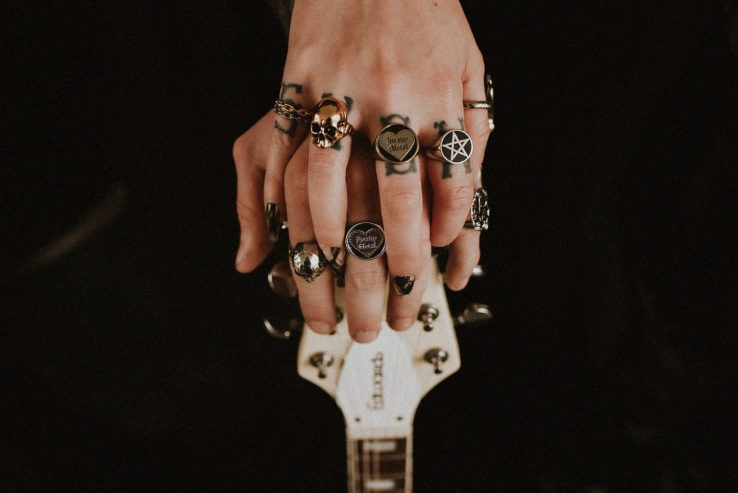 Gold Pentagram Signet Ring Mysticum Luna