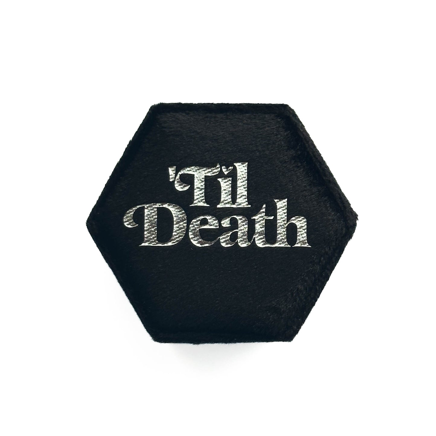 Black Hexagon 'Til Death Wedding Ring Box Mysticum Luna