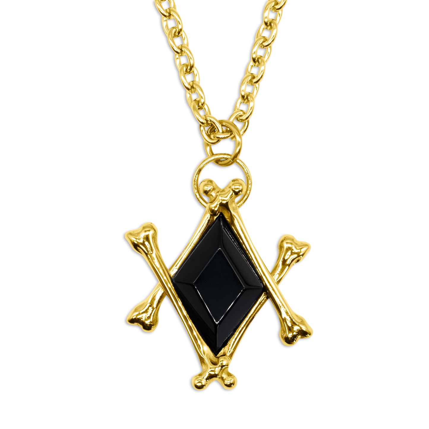The Obsidian Marrow Necklace Gold