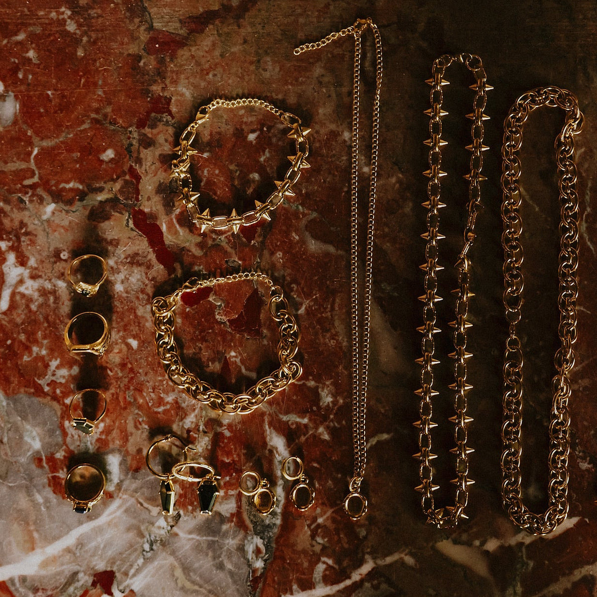 Gold Obsession Spike Chain Bracelet