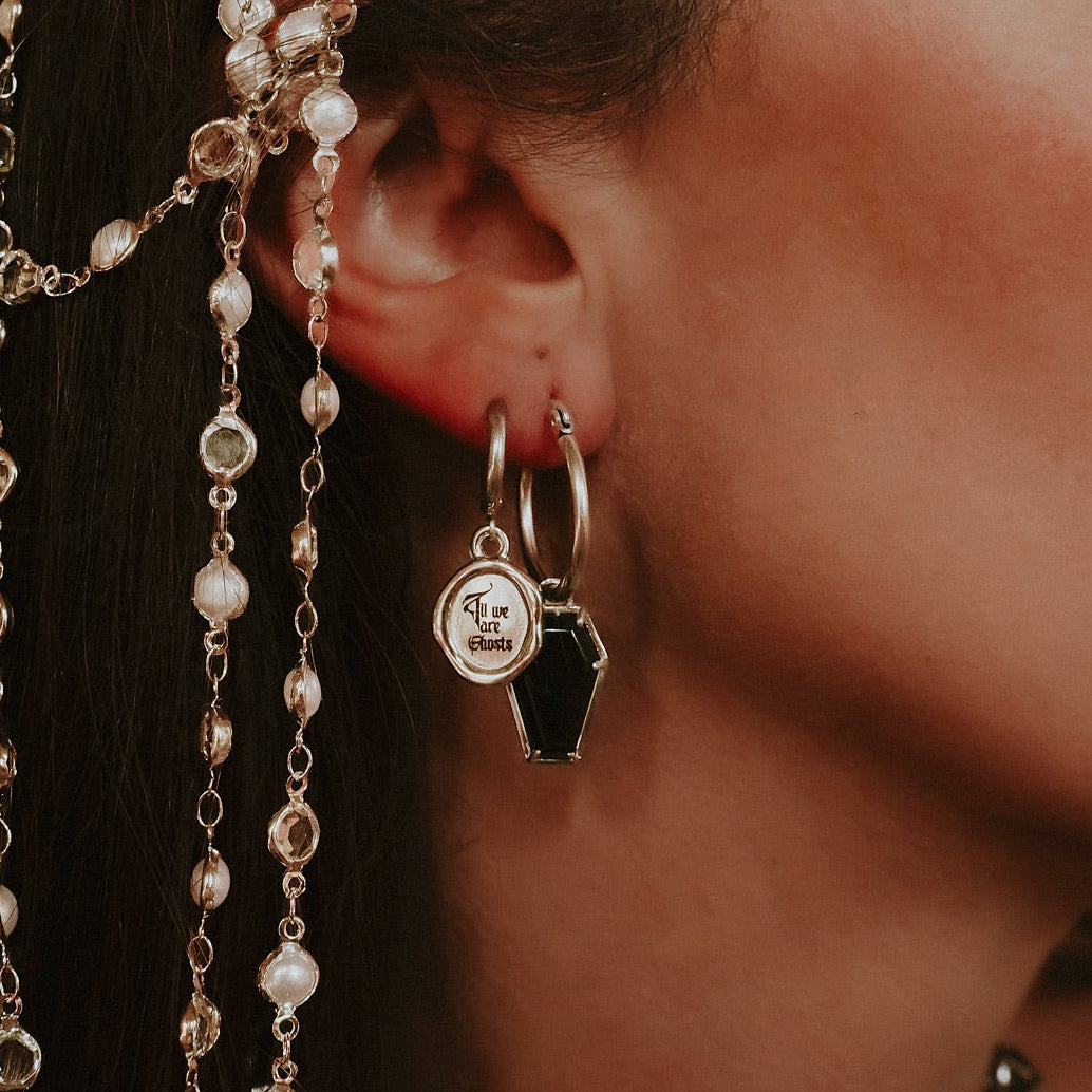 Til we are Ghosts Wax Stamp Earrings