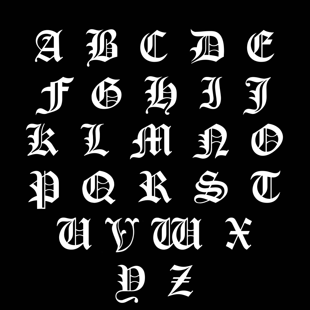 Charm Coven Gold Old English Initial Charm Mysticum Luna