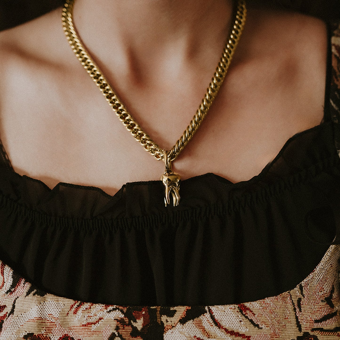 Gold Lover’s Remnant Tooth Necklace