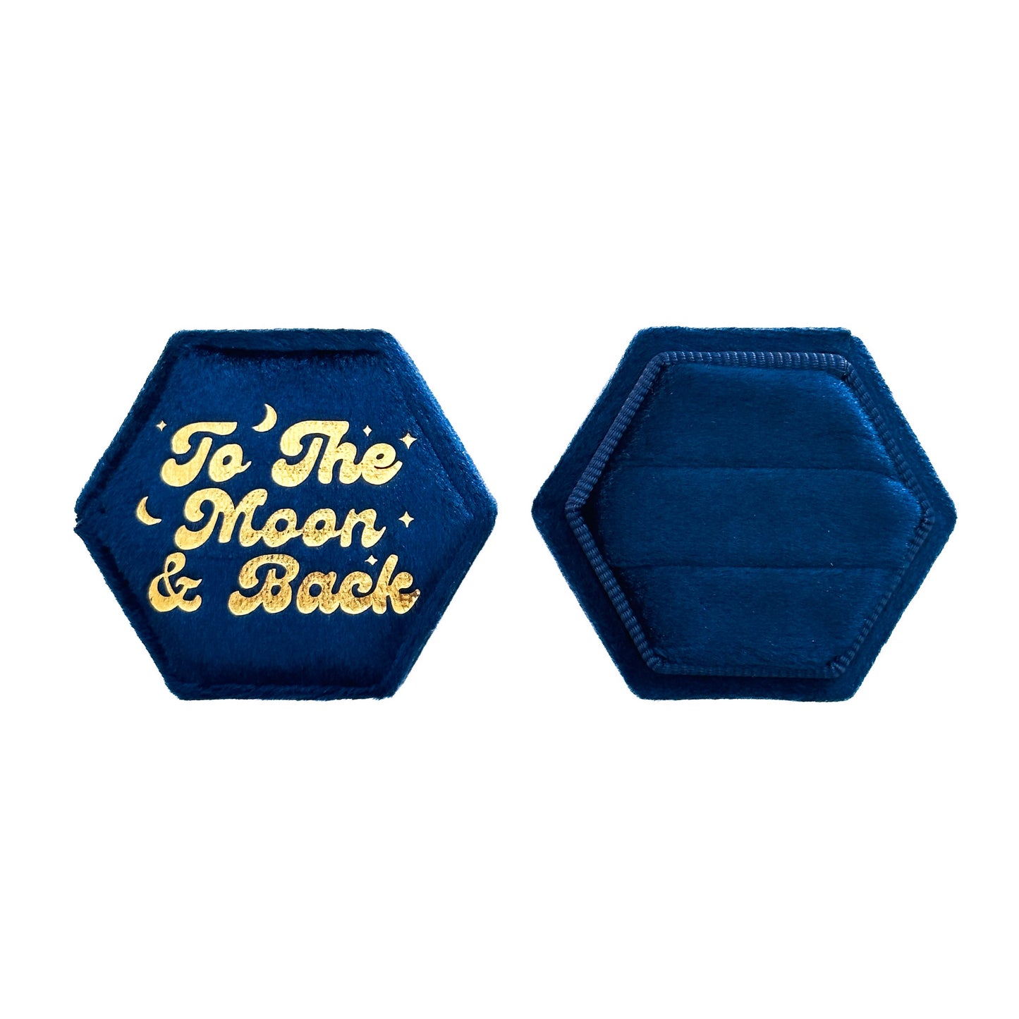 To The Moon and Back Blue Wedding Ring Box Mysticum Luna