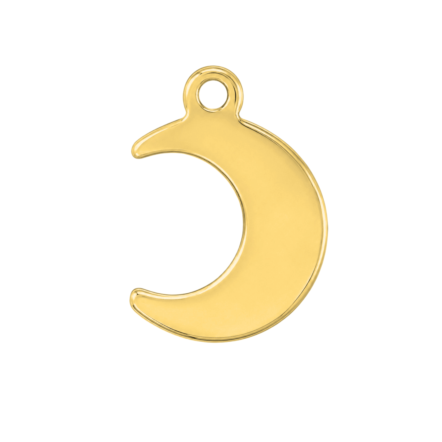 Gold Simple Moon Charm