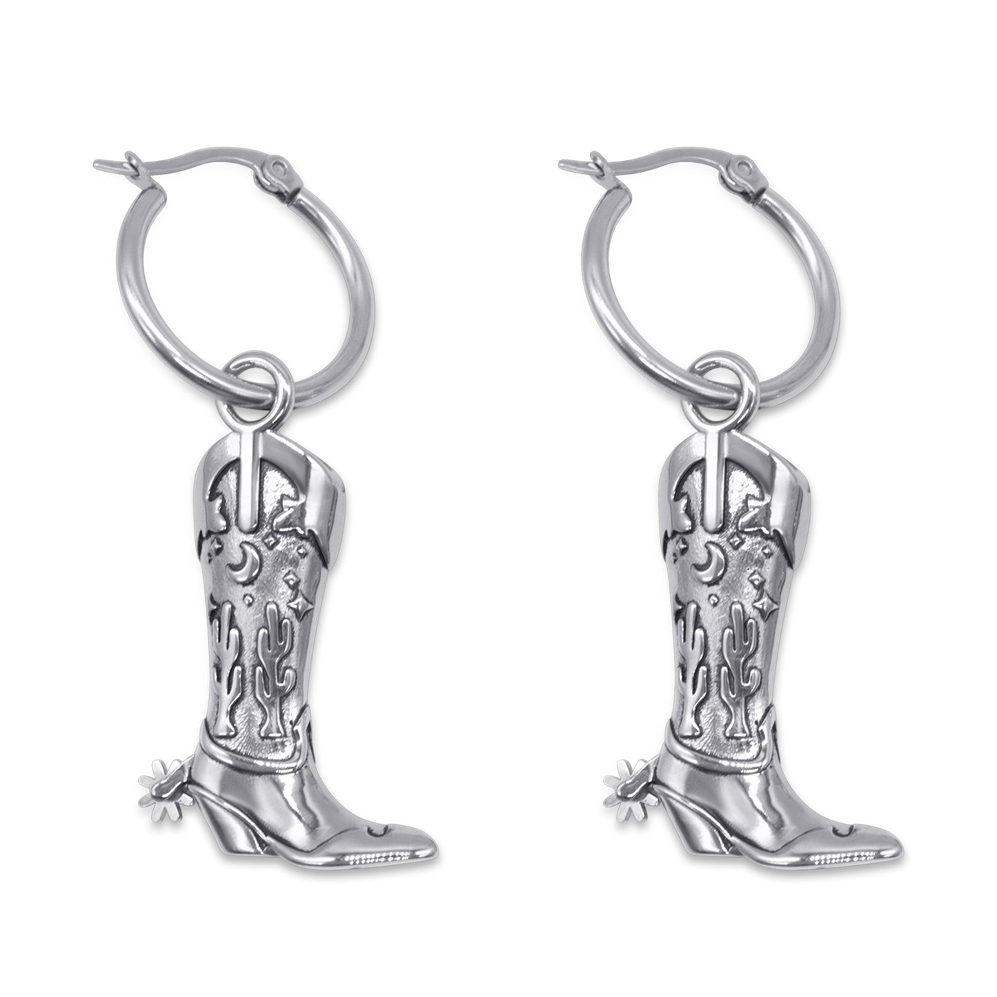 Hoedown Cowboy Boot Hoop Earrings Mysticum Luna