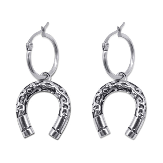 Lucky Charm Horseshoe Hoop Earrings Mysticum Luna