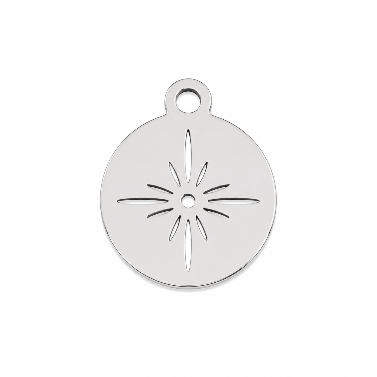 Star Cutout Circle Charm