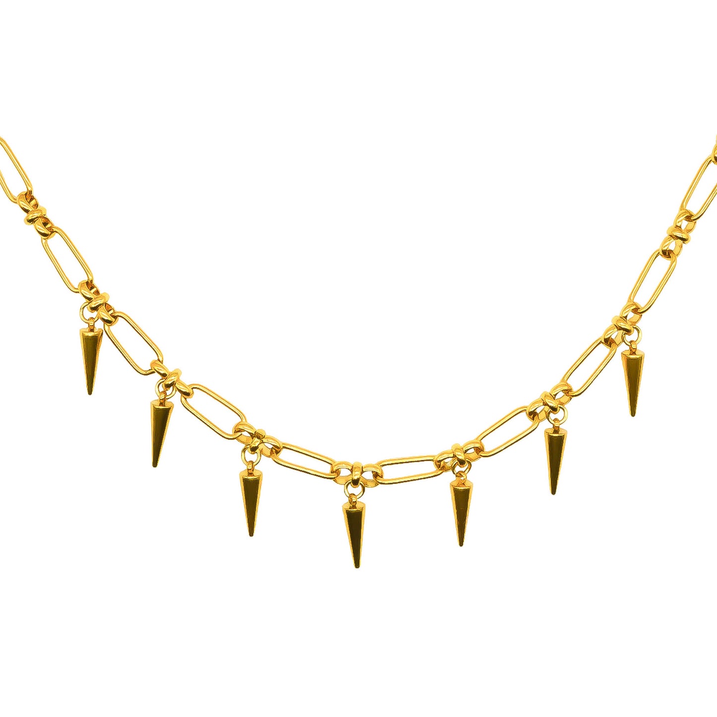 Temptress Gold Spike Chain Choker Mysticum Luna