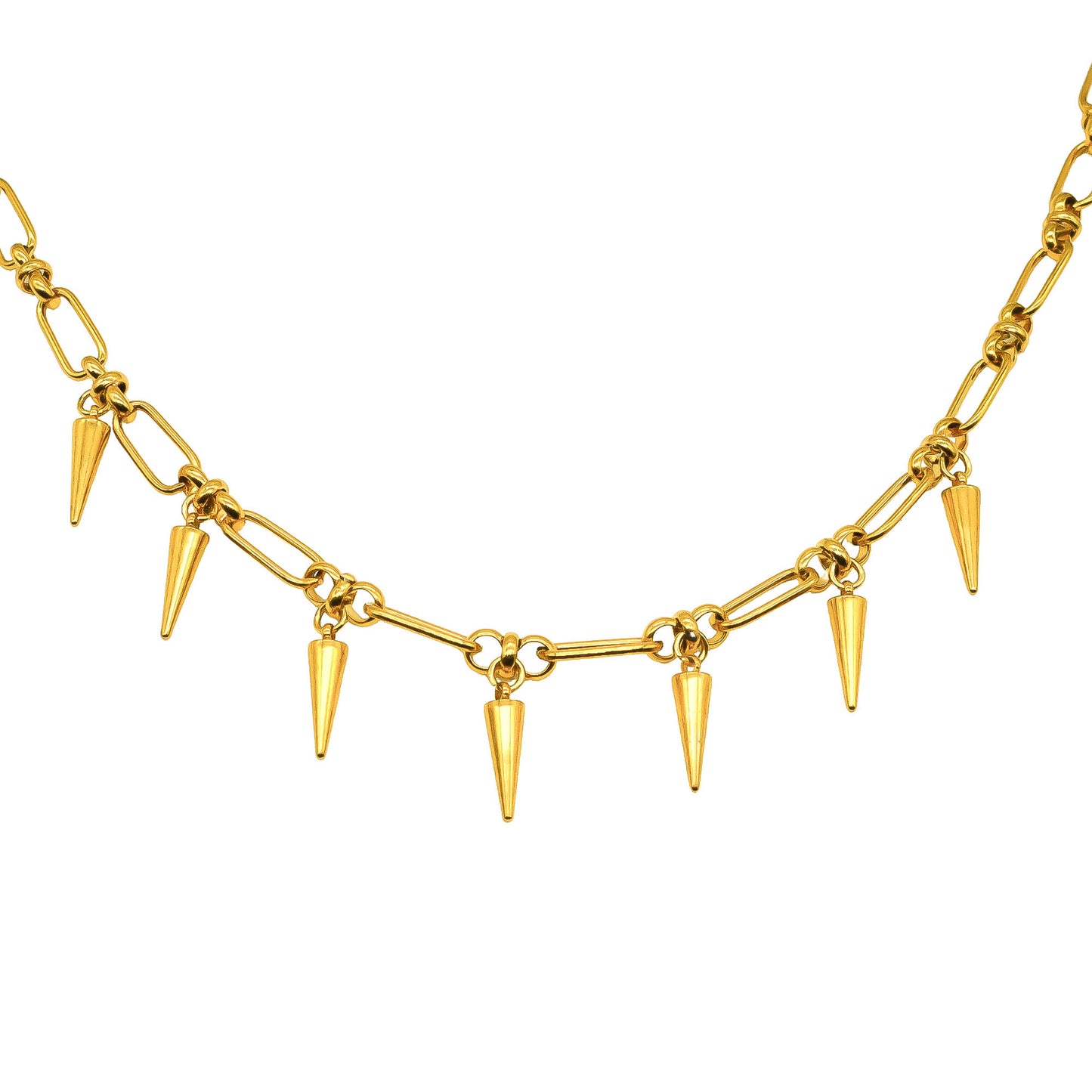 Temptress Gold Spike Chain Choker Mysticum Luna