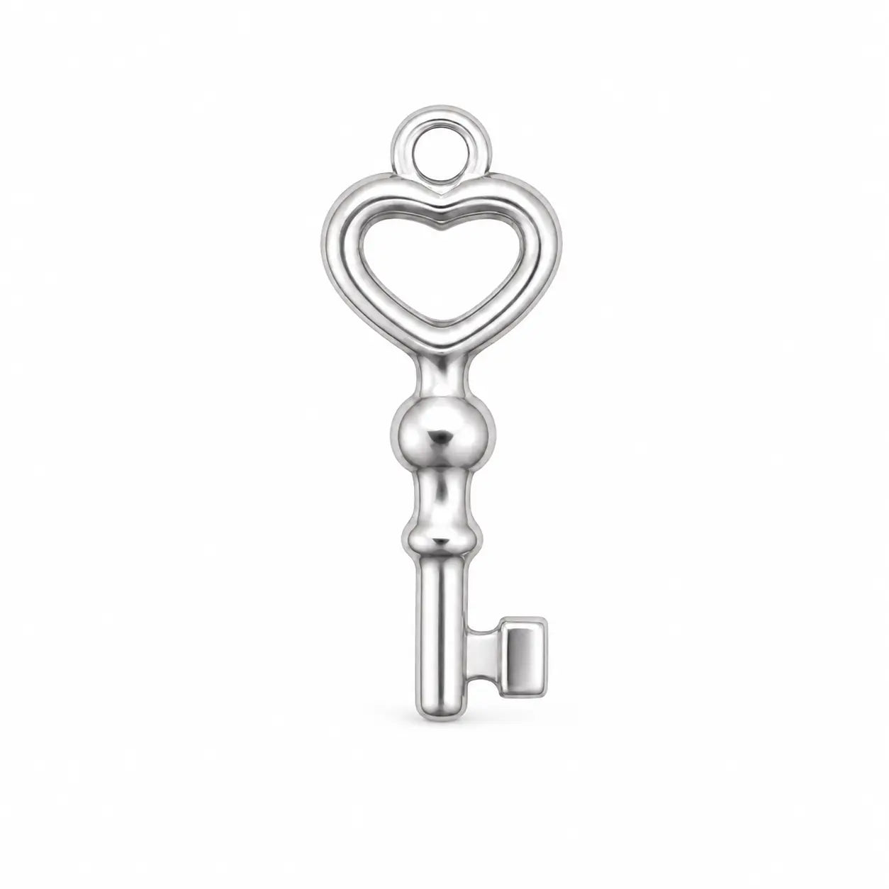 Heart Key Charm