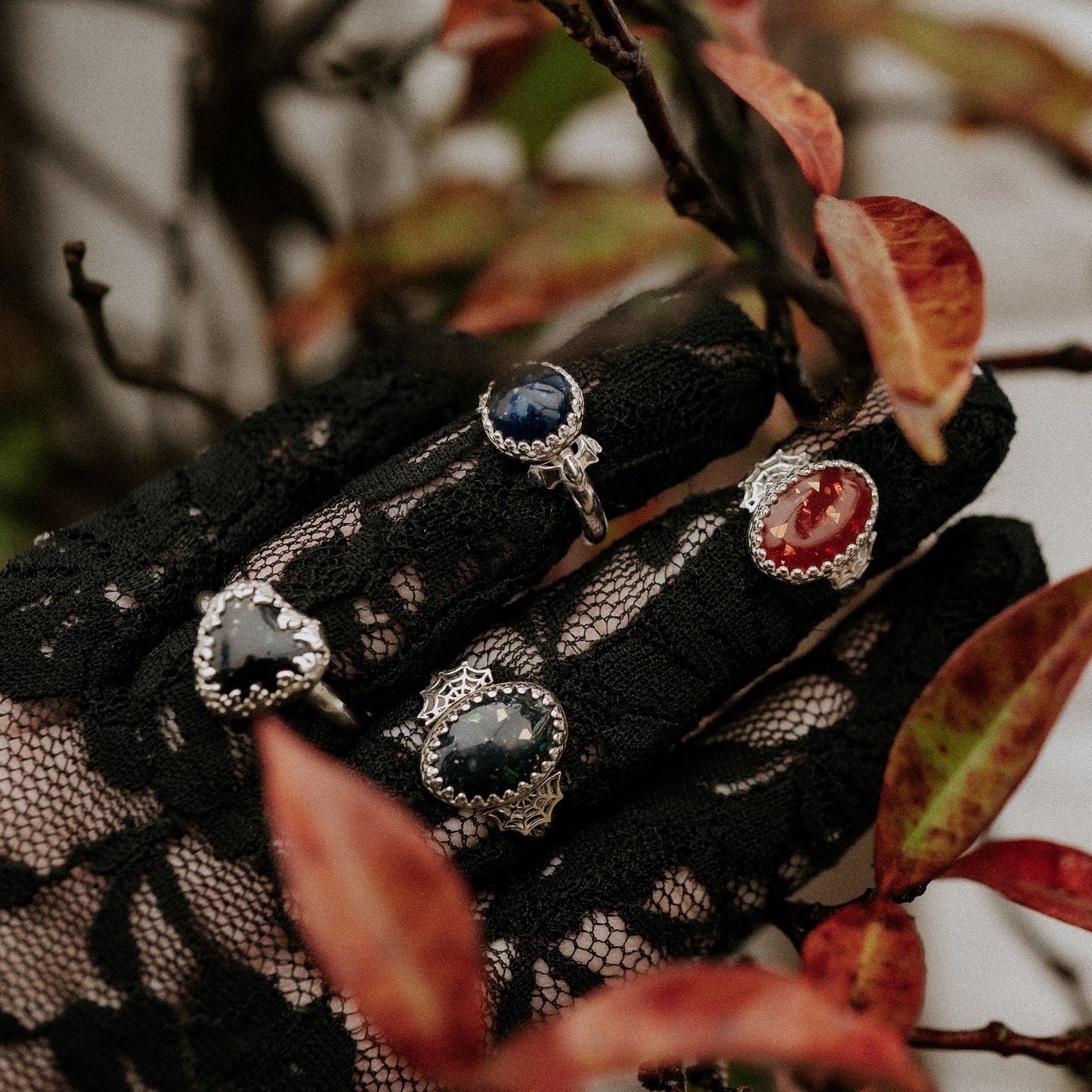 Spider's Embrace Gothic Breastmilk Ring