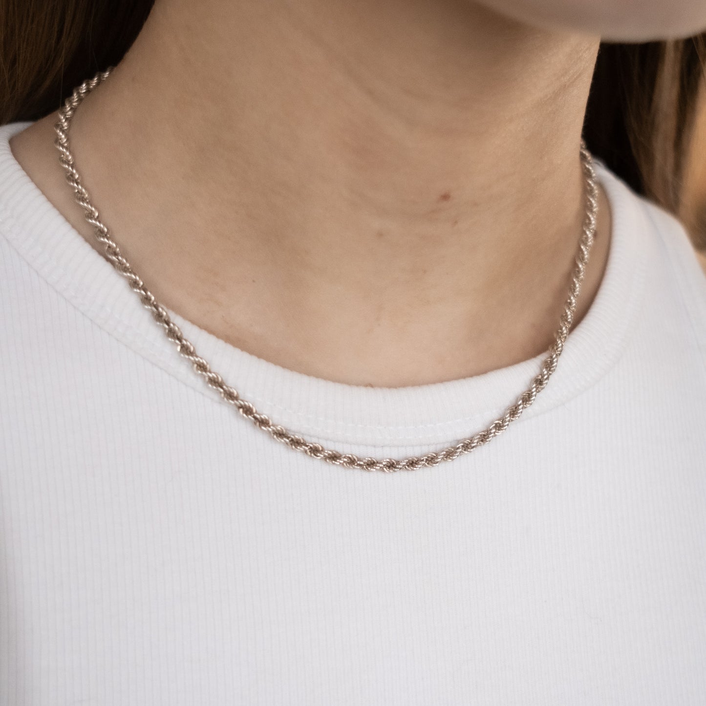 Sterling Silver Chunky Twisted Rope Chain