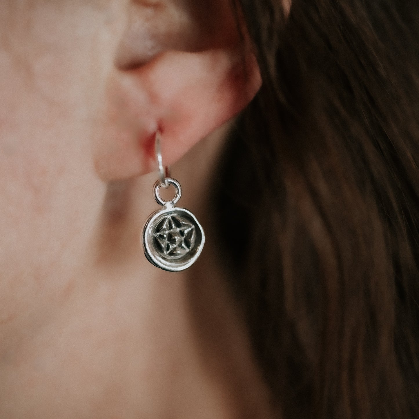 Pentagram Wax Seal Hoops