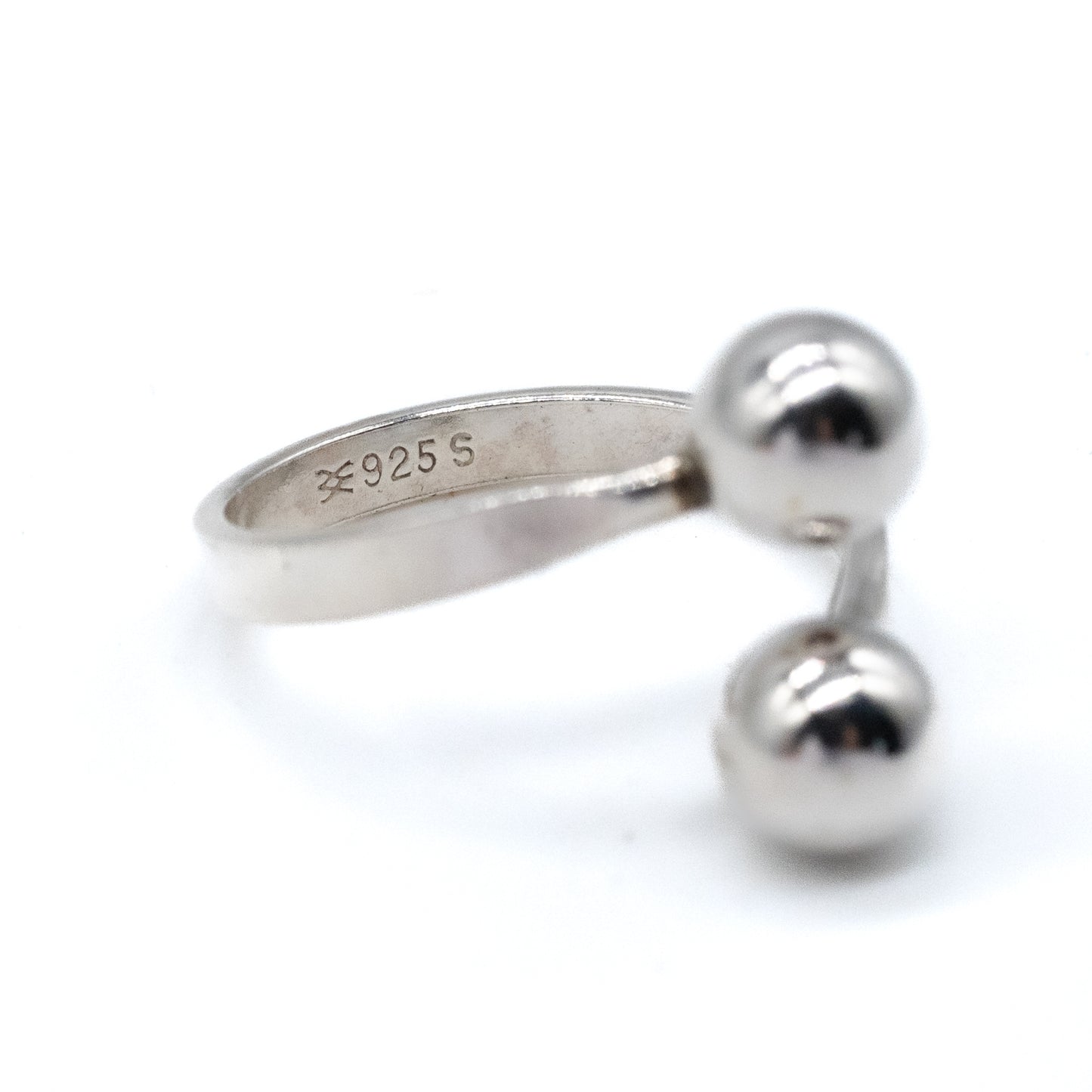 Sterling Silver Adjustable Silver Ball Ring