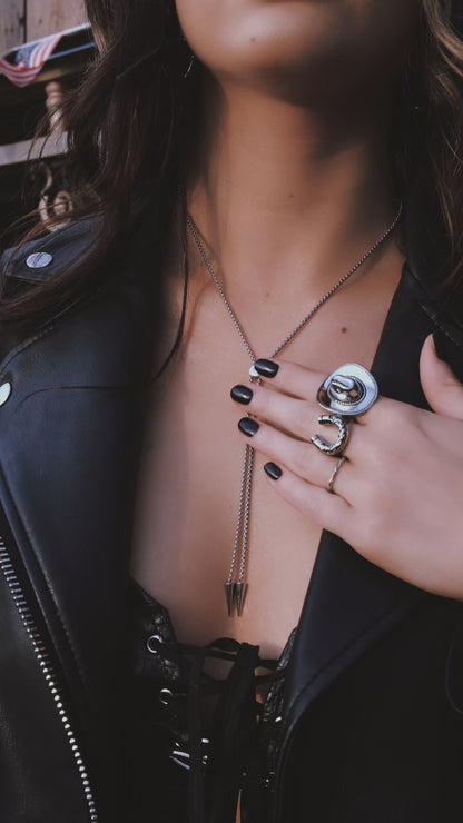 Outlaw Bolo Spike Necklace