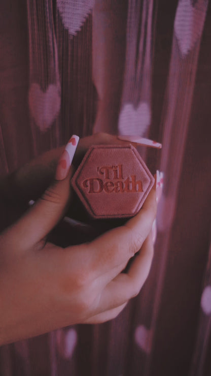 Pink 'Til Death Wedding Ring Box