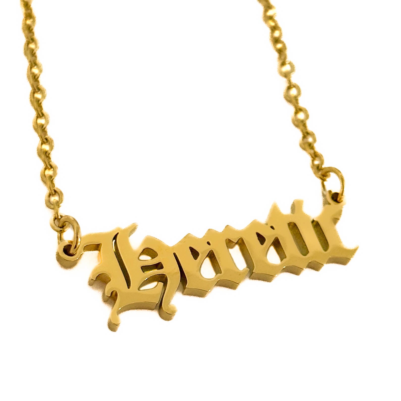 Old English Personalised Name Necklace mysticumluna2021