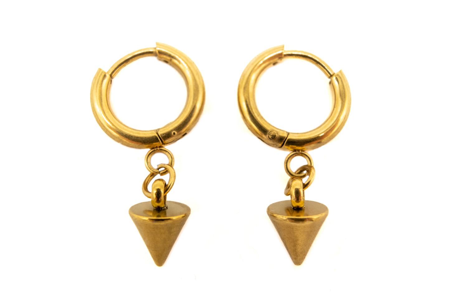 Mercy Gold Spike Hoop Earrings Mysticum Luna