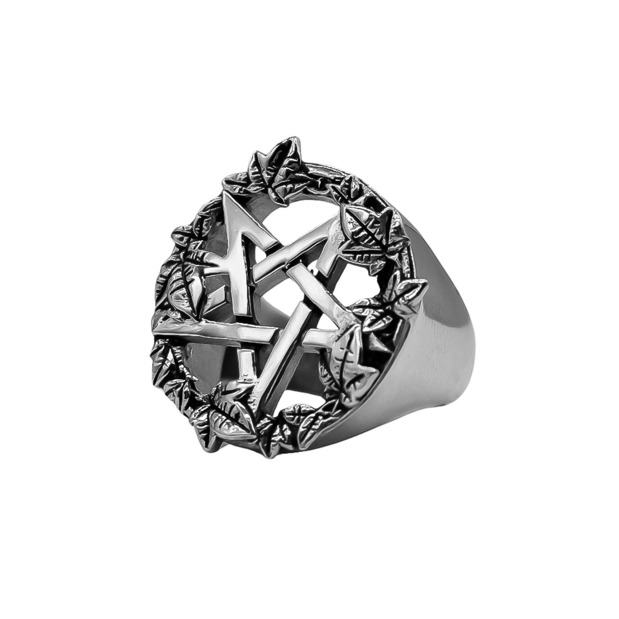 Silver hot sale pentacle ring