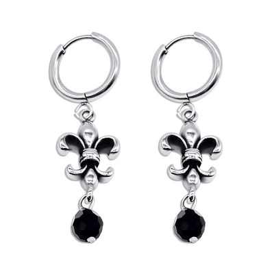 Fleur De Lis Hoop Earrings Mysticum Luna