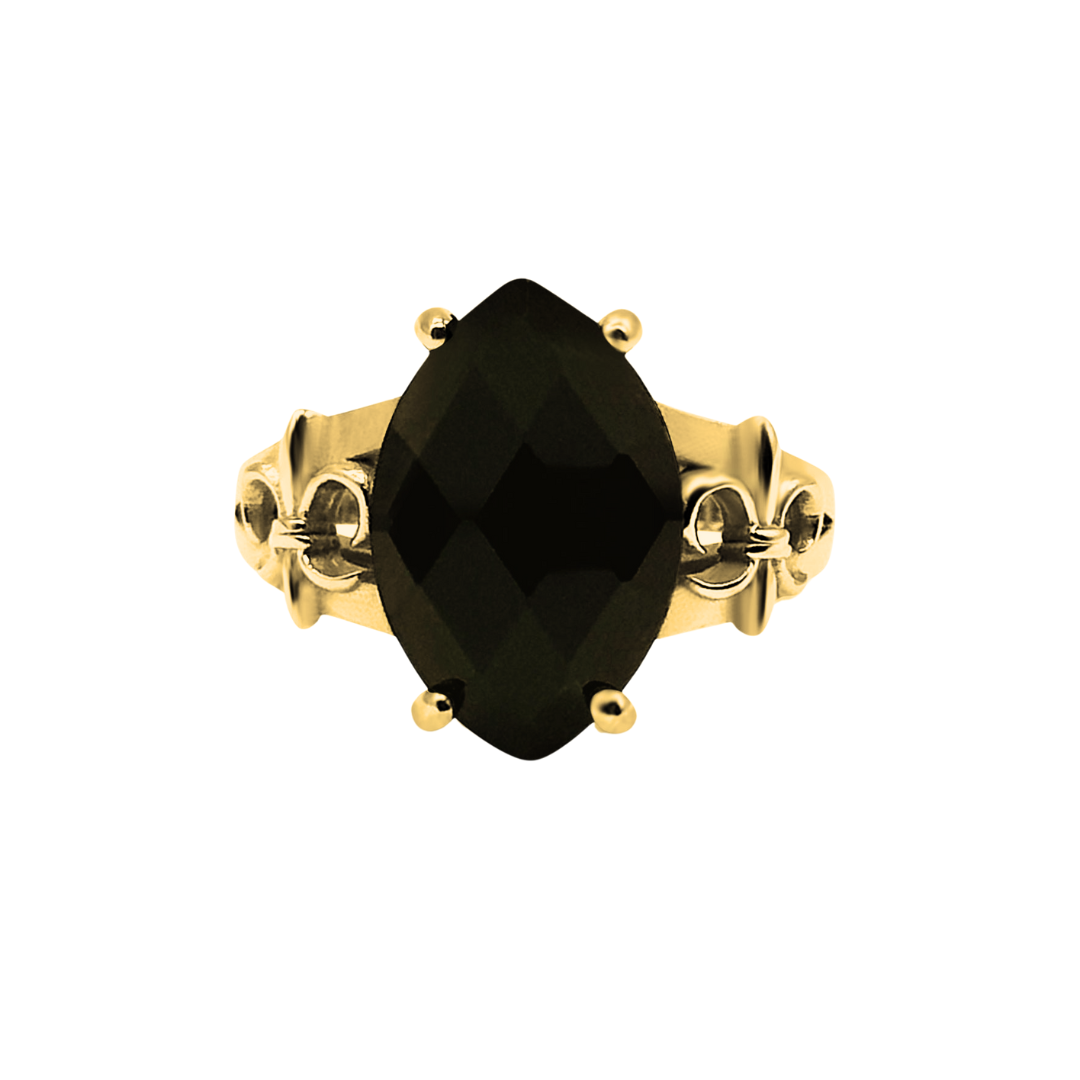 Gold Requiem Fleur De Lis Ring Mysticum Luna