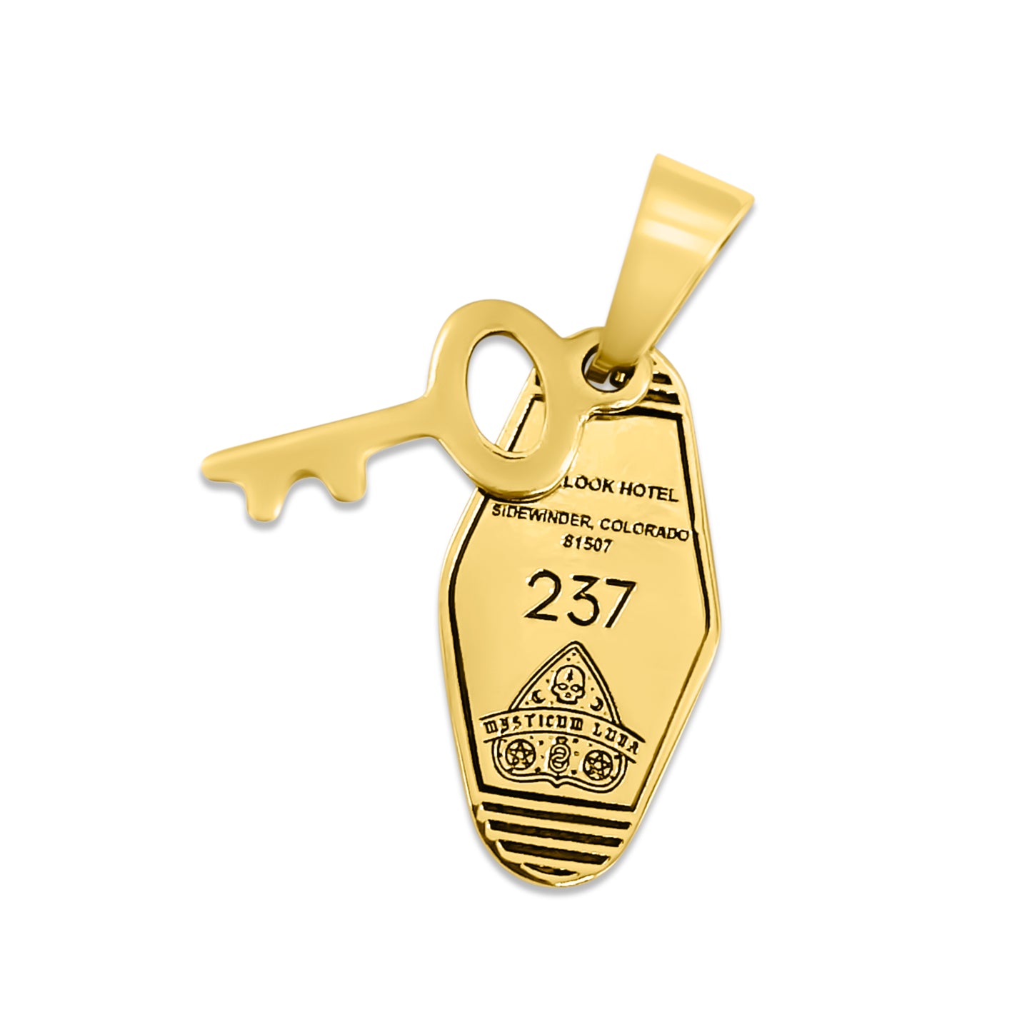 Charm Coven Room 237 Overlook Key Charm Gold Mysticum Luna Gothic Jewellery