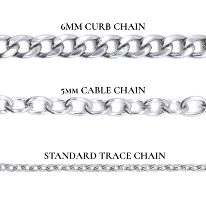 Black Metal Personalised Name Necklace