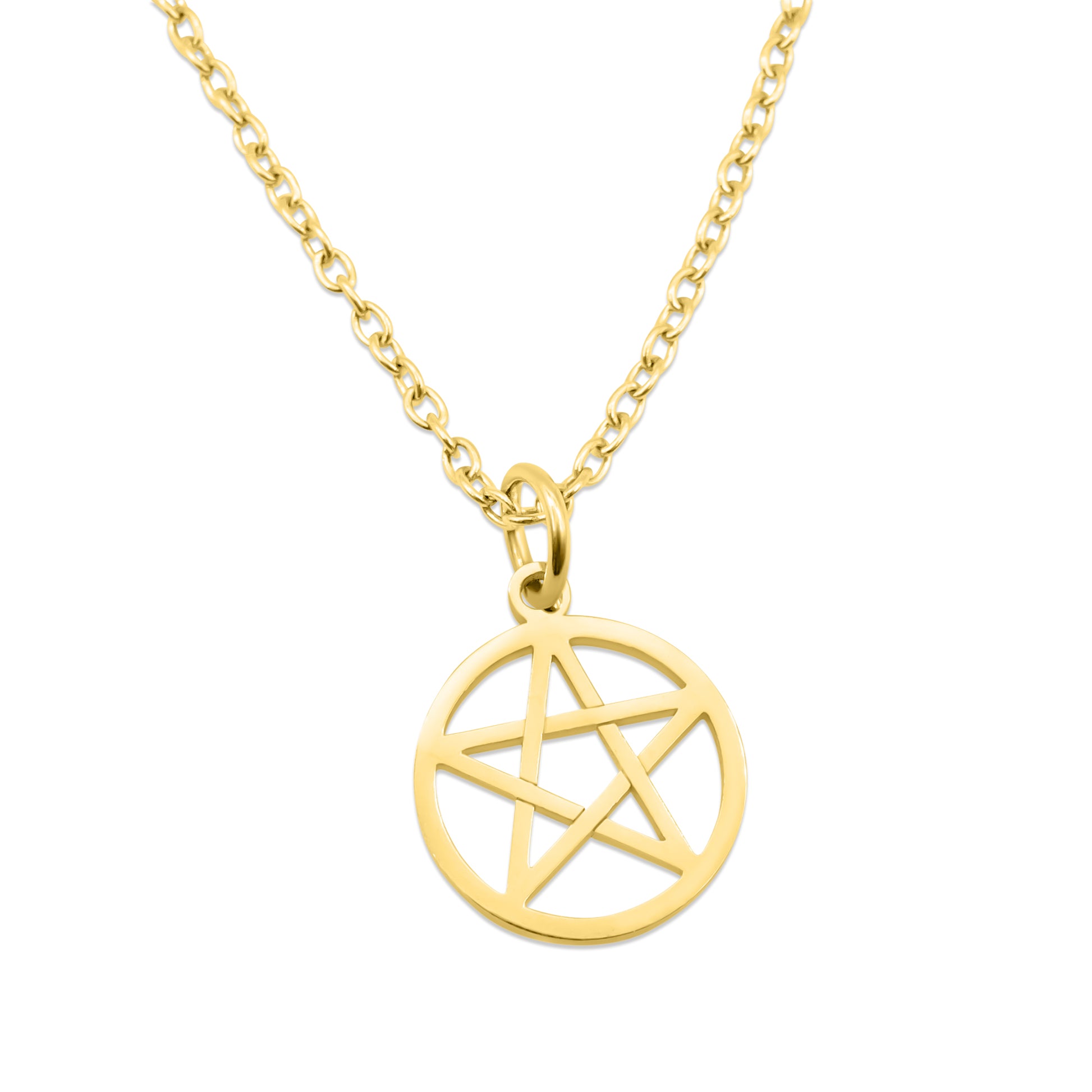 Gold Pentacle Necklace mysticumluna2021