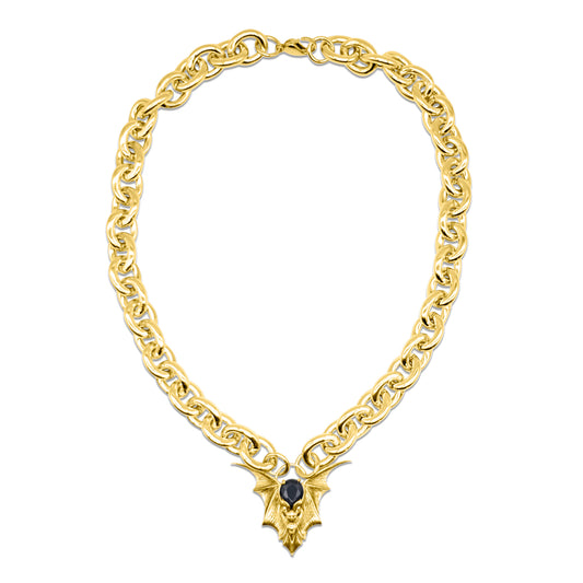 Nightfall Obscura Bat Gold Necklace