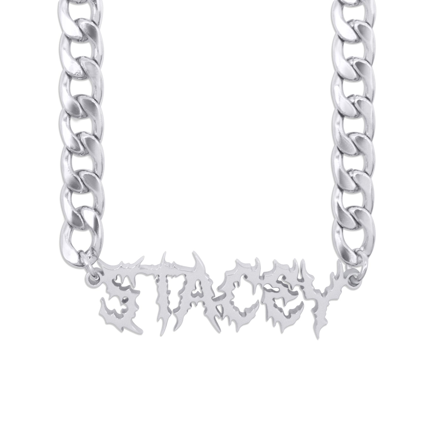 Black Metal Personalised Name Necklace