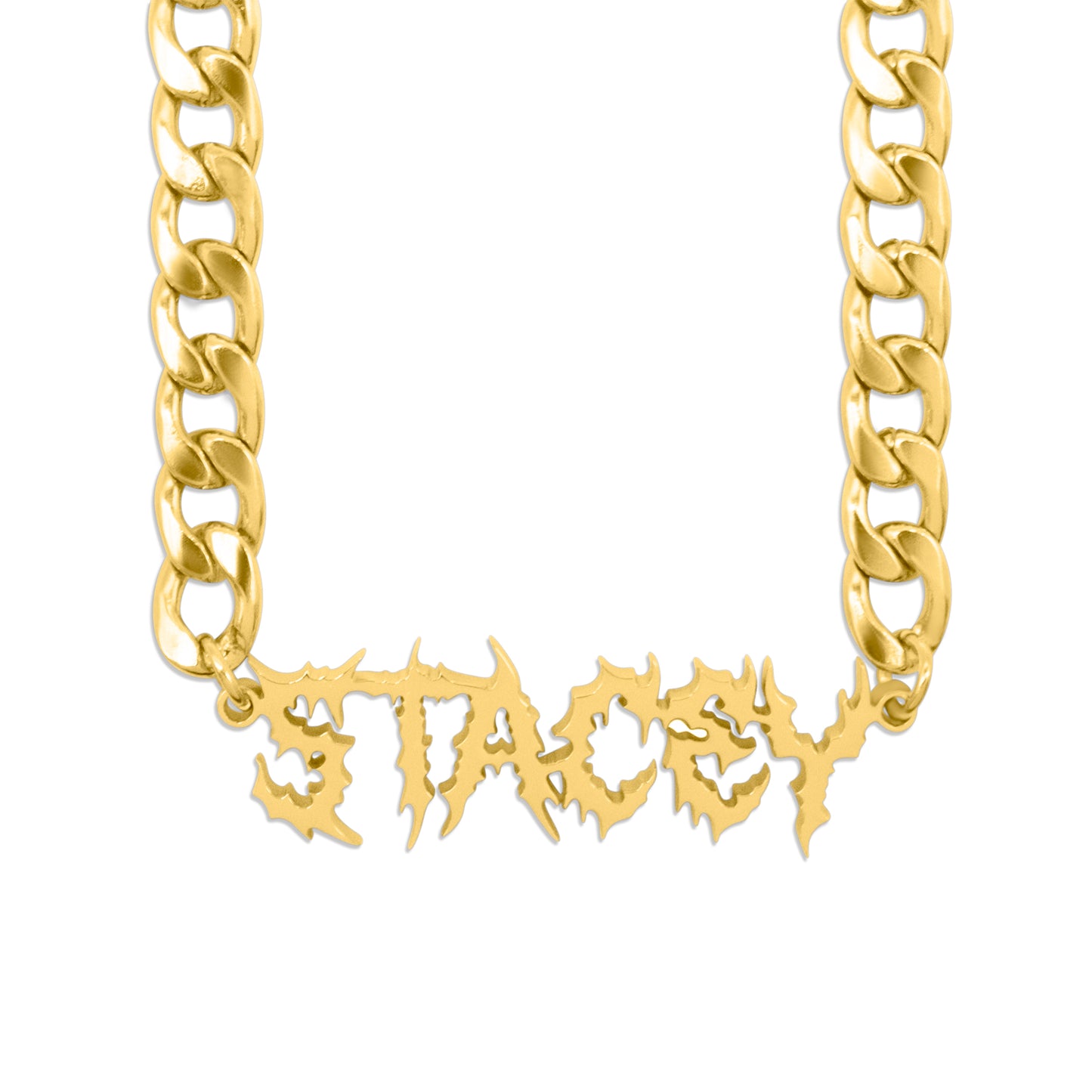 Black Metal Personalised Name Necklace