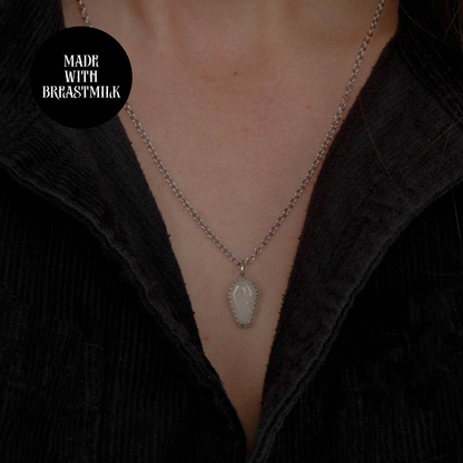 Gothic Coffin Breastmilk Necklace
