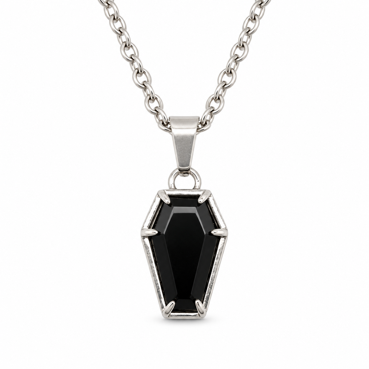 Crypt Black Coffin Necklace