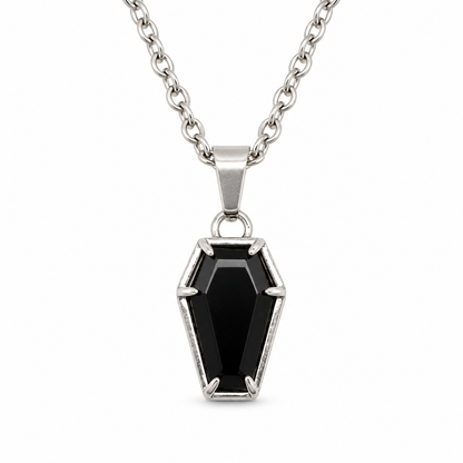 Crypt Black Coffin Necklace