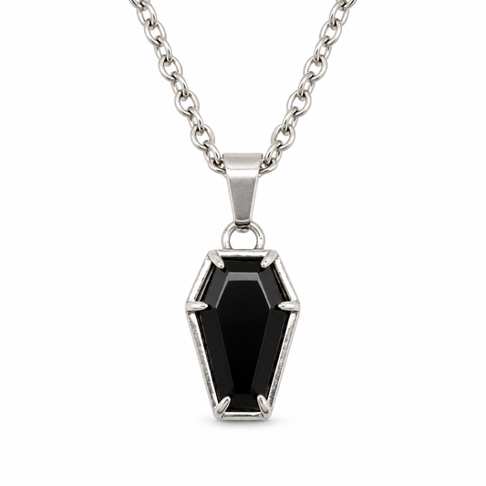 Crypt Black Coffin Necklace