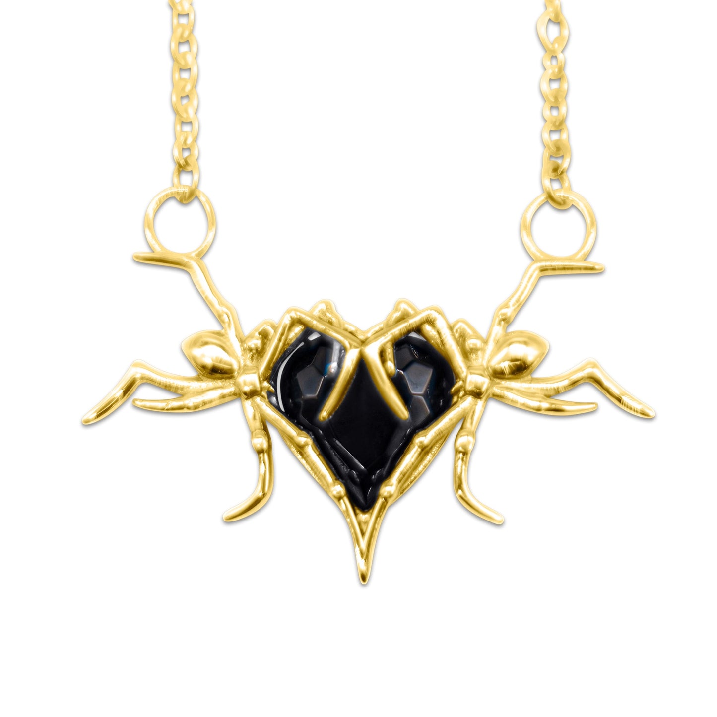 Widowheart Spider Gold Necklace