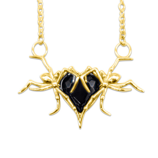 Widowheart Spider Gold Necklace