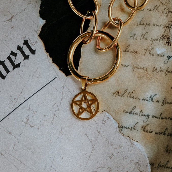 Charm Coven Pentagram Charm Gold Mysticum Luna